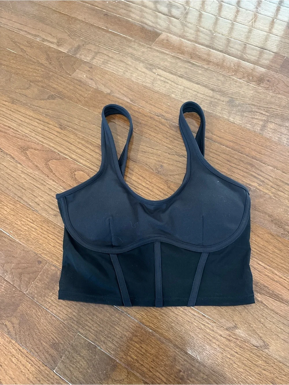 ALO Yoga Black Longline Underwire Bralette